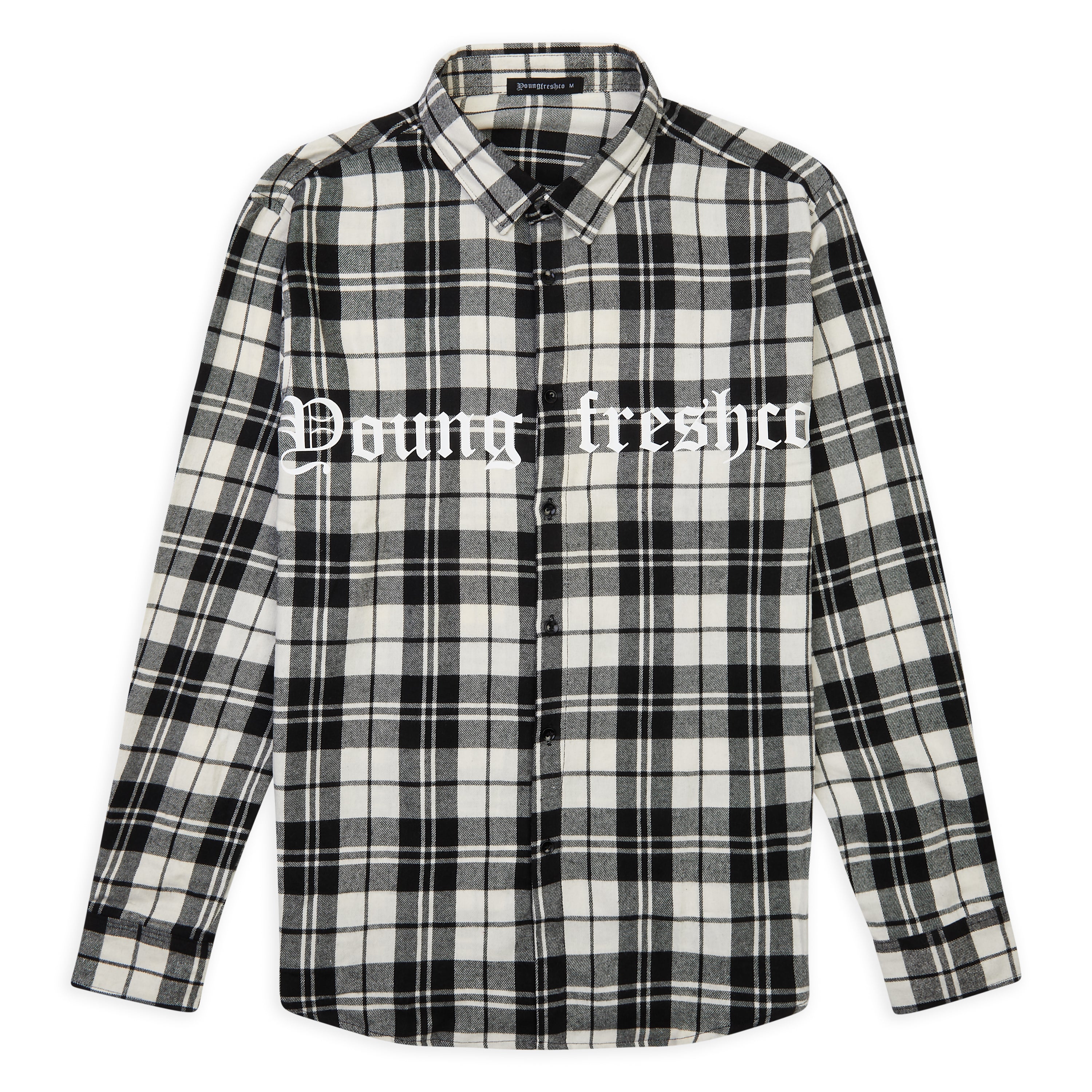 Black / Grey Check Flannel Shirt