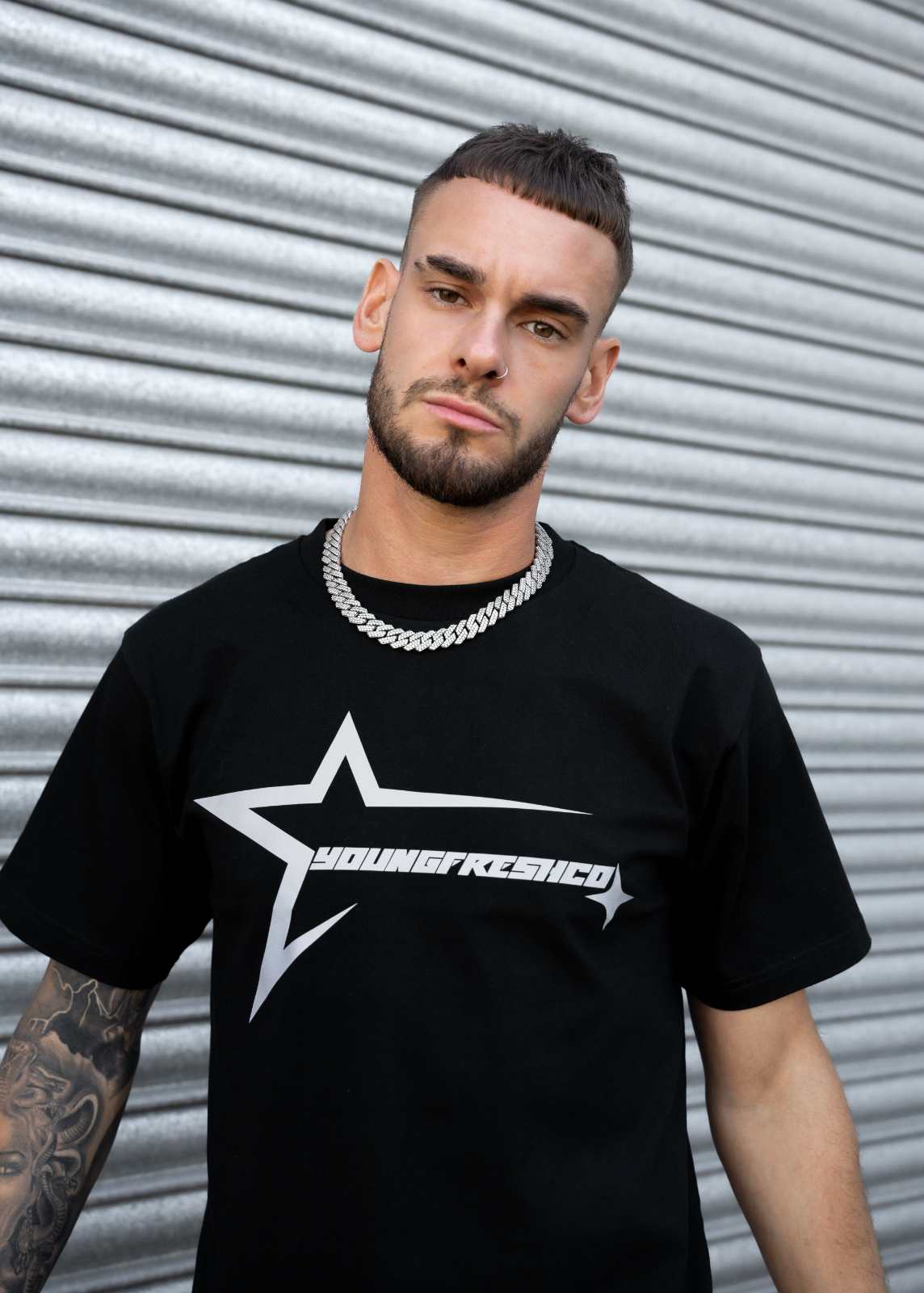 Black Reflective Space Logo T-Shirt