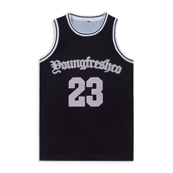 Youngfreshco Black Basketball Jersey