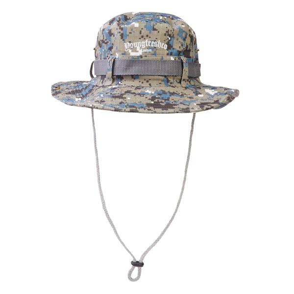 Blue Digital Camo Safari Bucket Hat