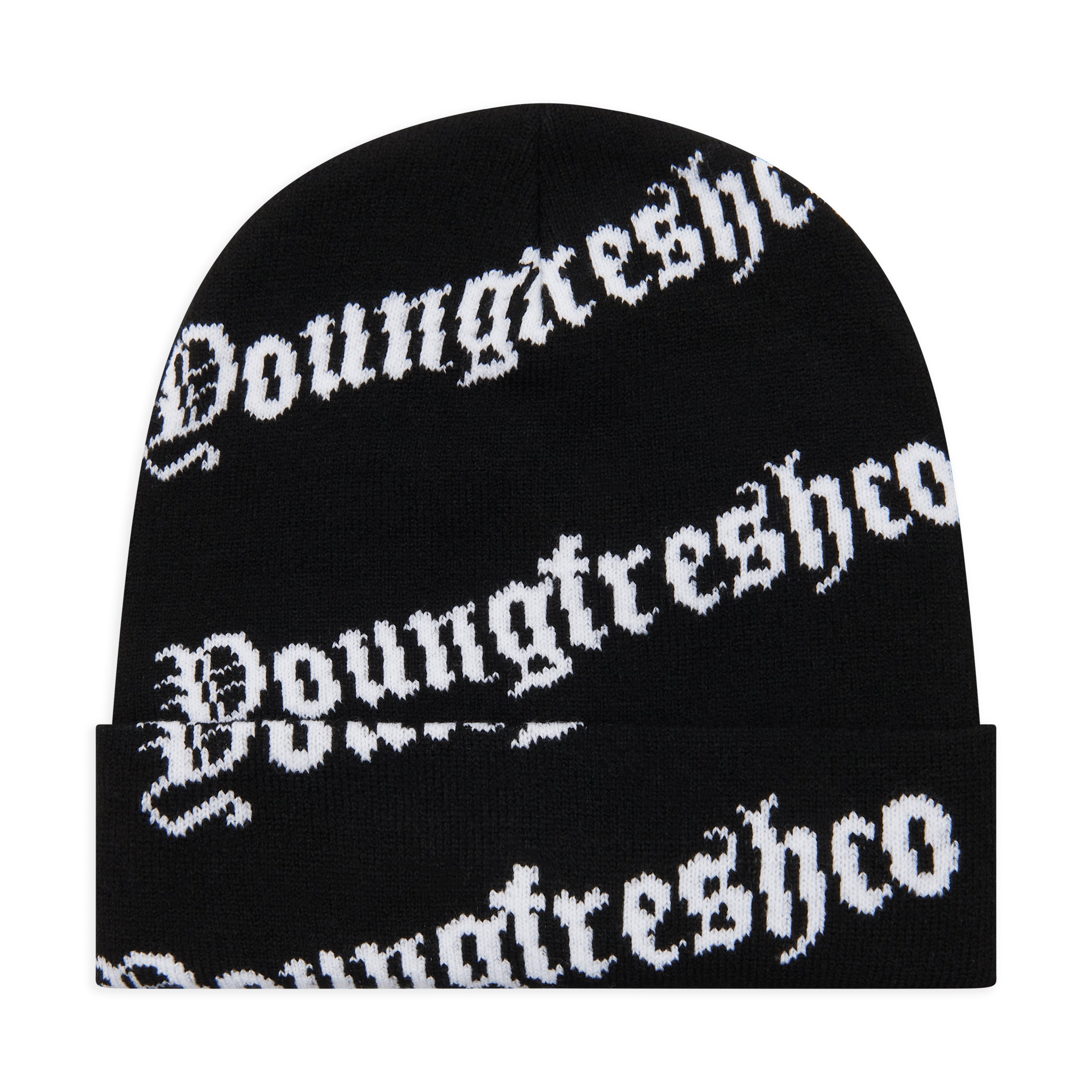 Black all over print logo beanie