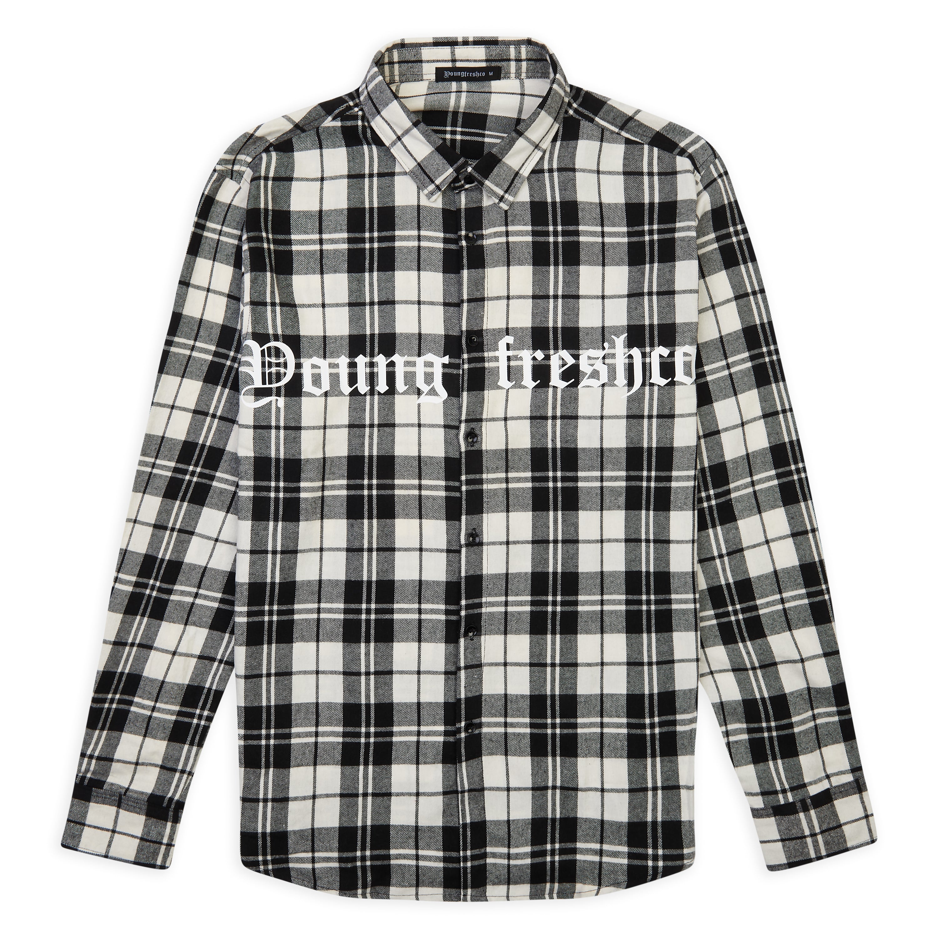 Black / Grey Check Flannel Shirt