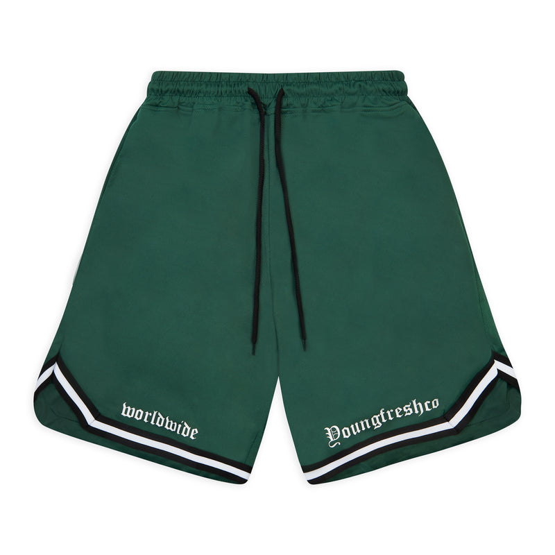 Emerald Green Mesh Shorts