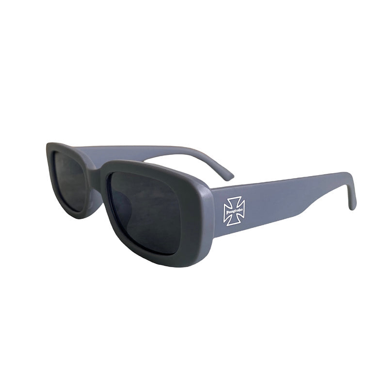 Youngfreshco Cross Logo Rectangle Frame Sunglasses