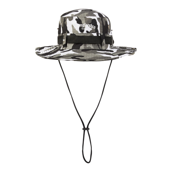 Black/White Camo Safari Hat