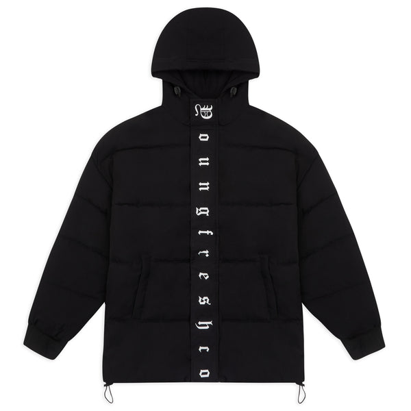 Black Hooded Puffer Jacket