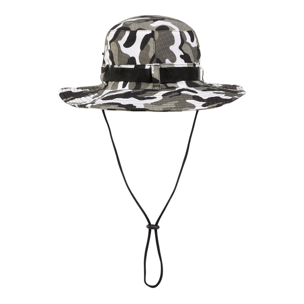 Black/White Camo Safari Hat