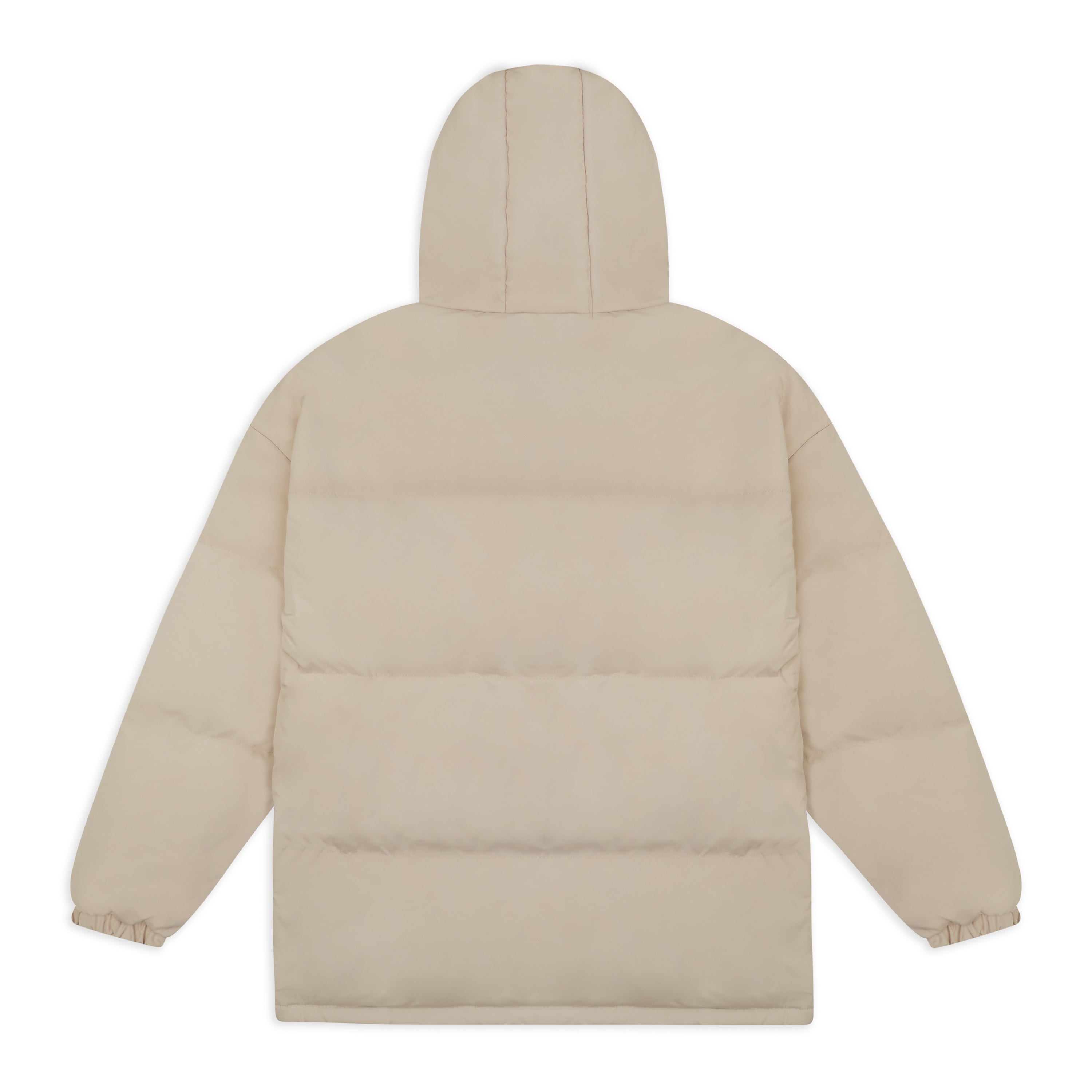 Beige Hooded Puffer Jacket