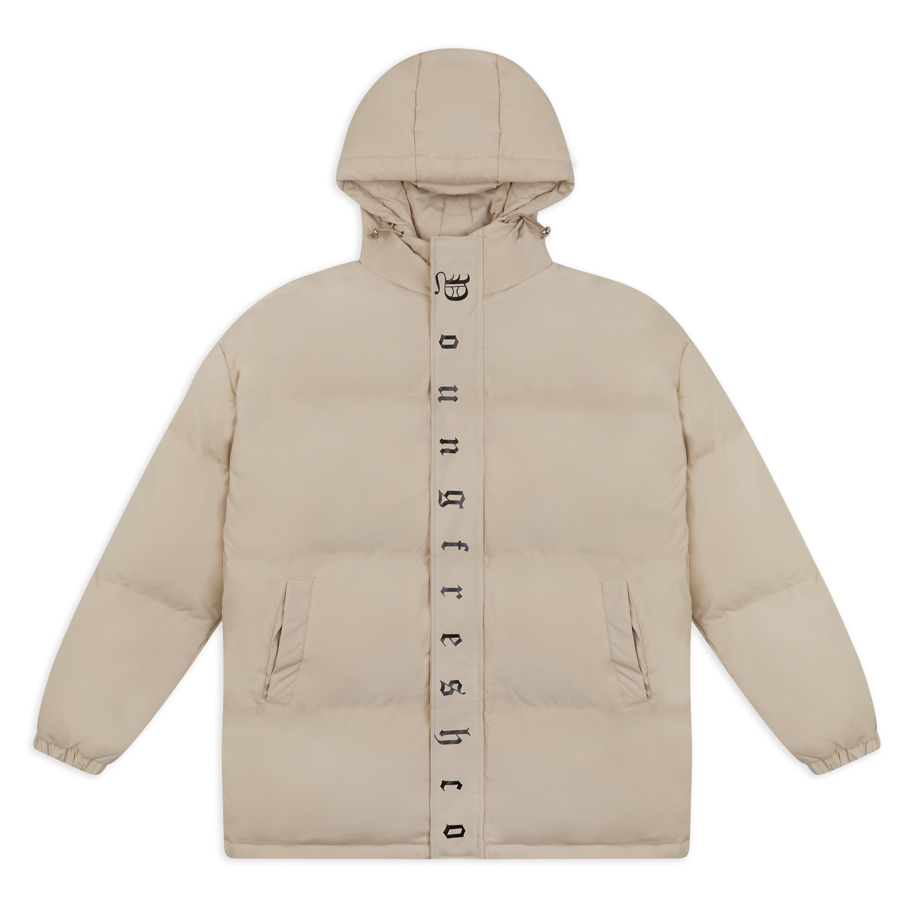 Beige Hooded Puffer Jacket